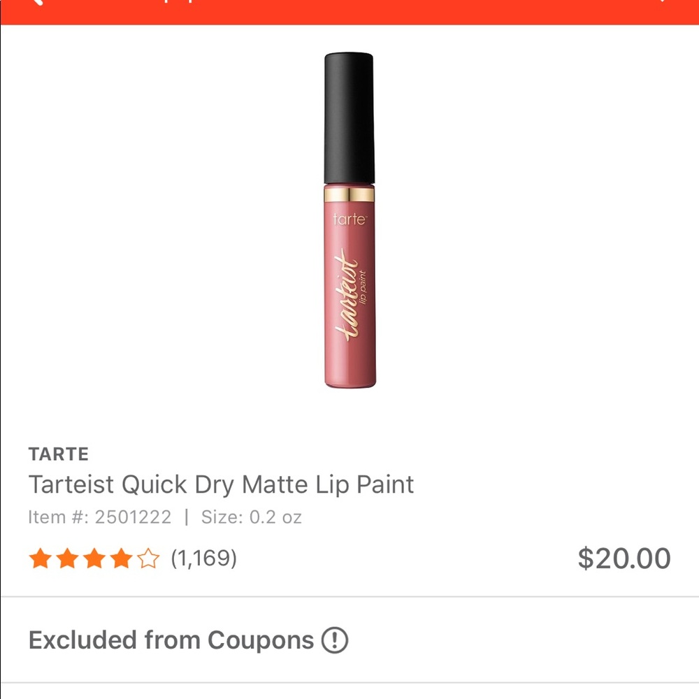 TARTE tartiest lip paint